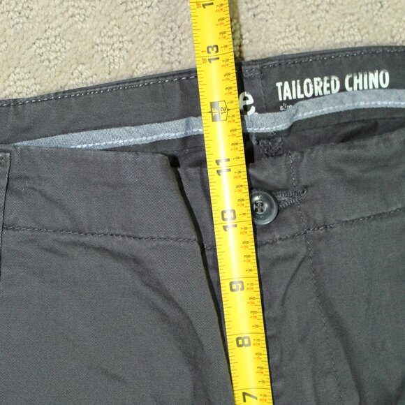 Lee Size 16M Cropped Grey Tailored Slim Straight Leg Chino Pants - Picture 4 of 5
